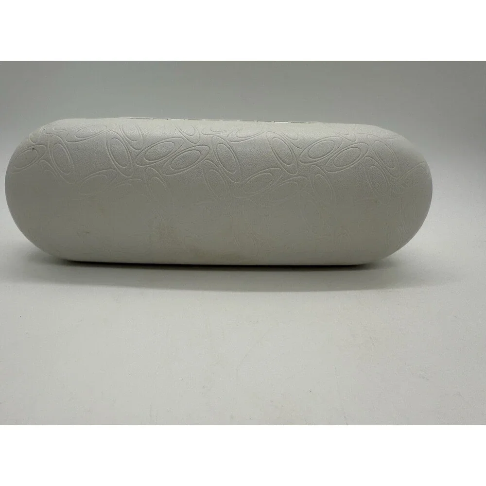 Oakley Signature O Sunglasses Glasses White Clam Shell Hard Case &Cleaning Cloth